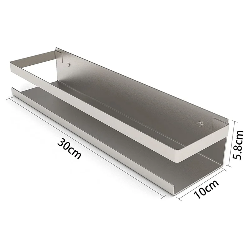 

2X Shower Shelf No Drilling Self-Adhesive Shower Basket Stainless Steel Shower Shelf Bathroom Shelf Brushed 30 Cm