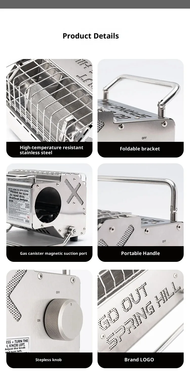 GOOUT STRINGHILL Heizgerät Outdoor Tragbarer Auto-Gasofen Angeln Camping 2025 Winter Outdoor Mini-Heizofen Campingbedarf – Detail 8