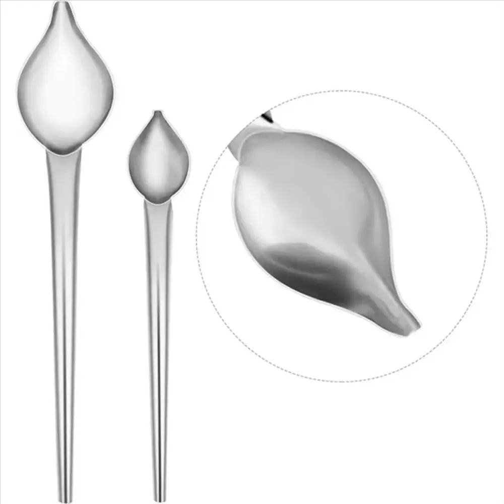 6/12Pcs Drawing Spoons Chef Plating Tools Dessert Tools Comfortable Handle Culinary Precision Spoons Plastic Dough Scrapers