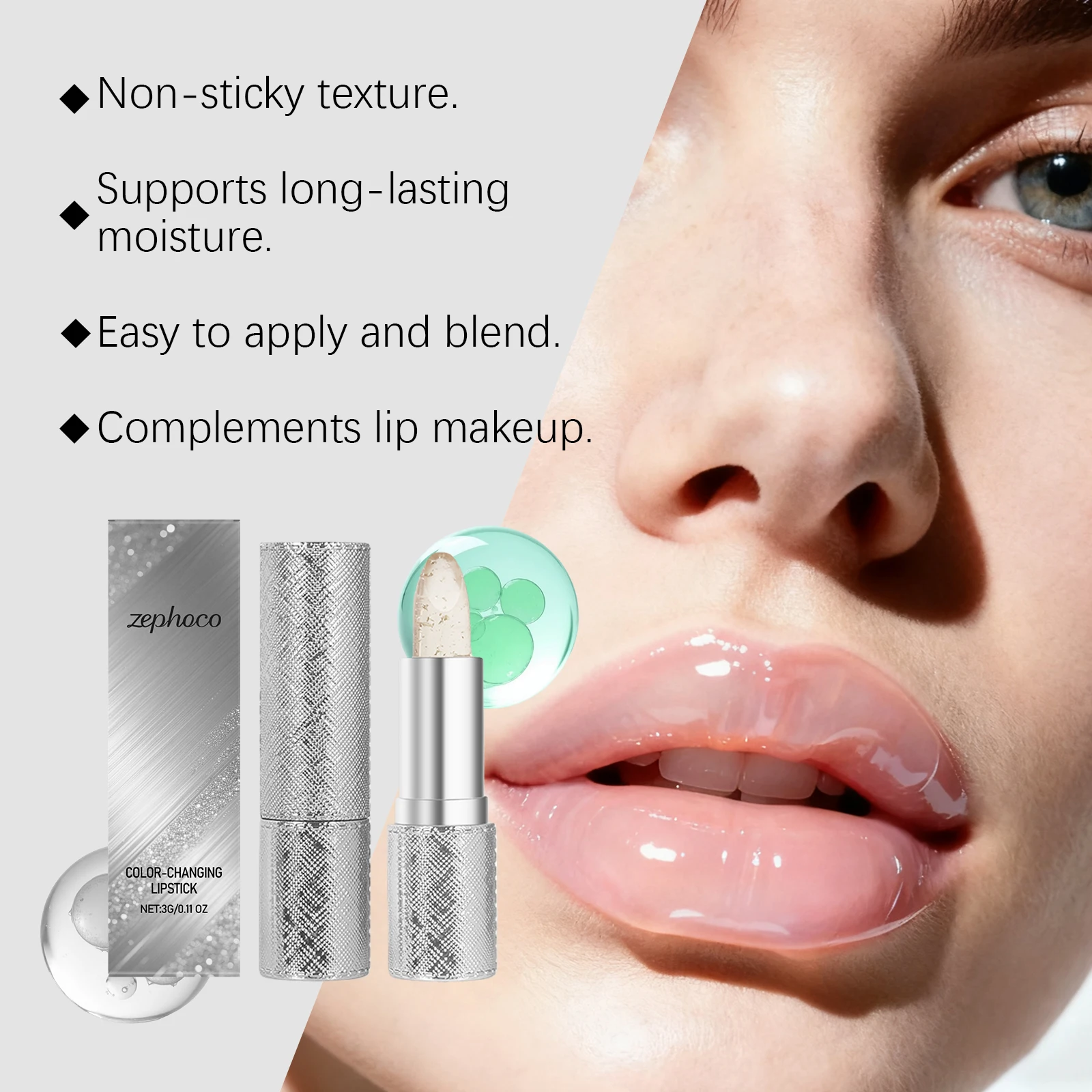 Kleur Veranderende Lippenstift voor Vrouwen Goud Kristal Lippenbalsem Langdurige niet-plakkerige Cup Voorkomen Droogheid Kraken Glans Lipgloss 3g