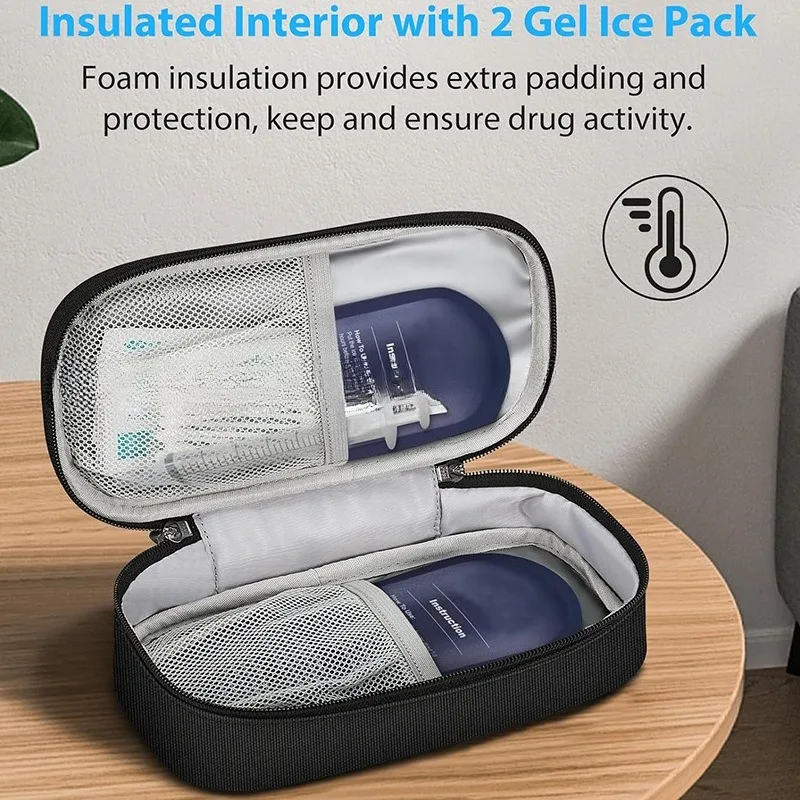 Insulin Cold Strip Portable Blue Ice Pouch Reusable Pocket Cooler Medic Refrigeration Vessel Outdoor Journey Diabetic Cooling