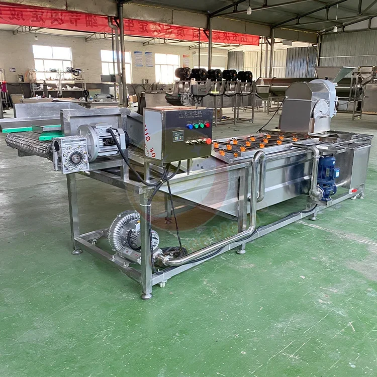 Automatic Bubble Vegetable And Fruit Washing Machine Industry Meat Cooling Food Thawing Quick Freezing Washing Machine