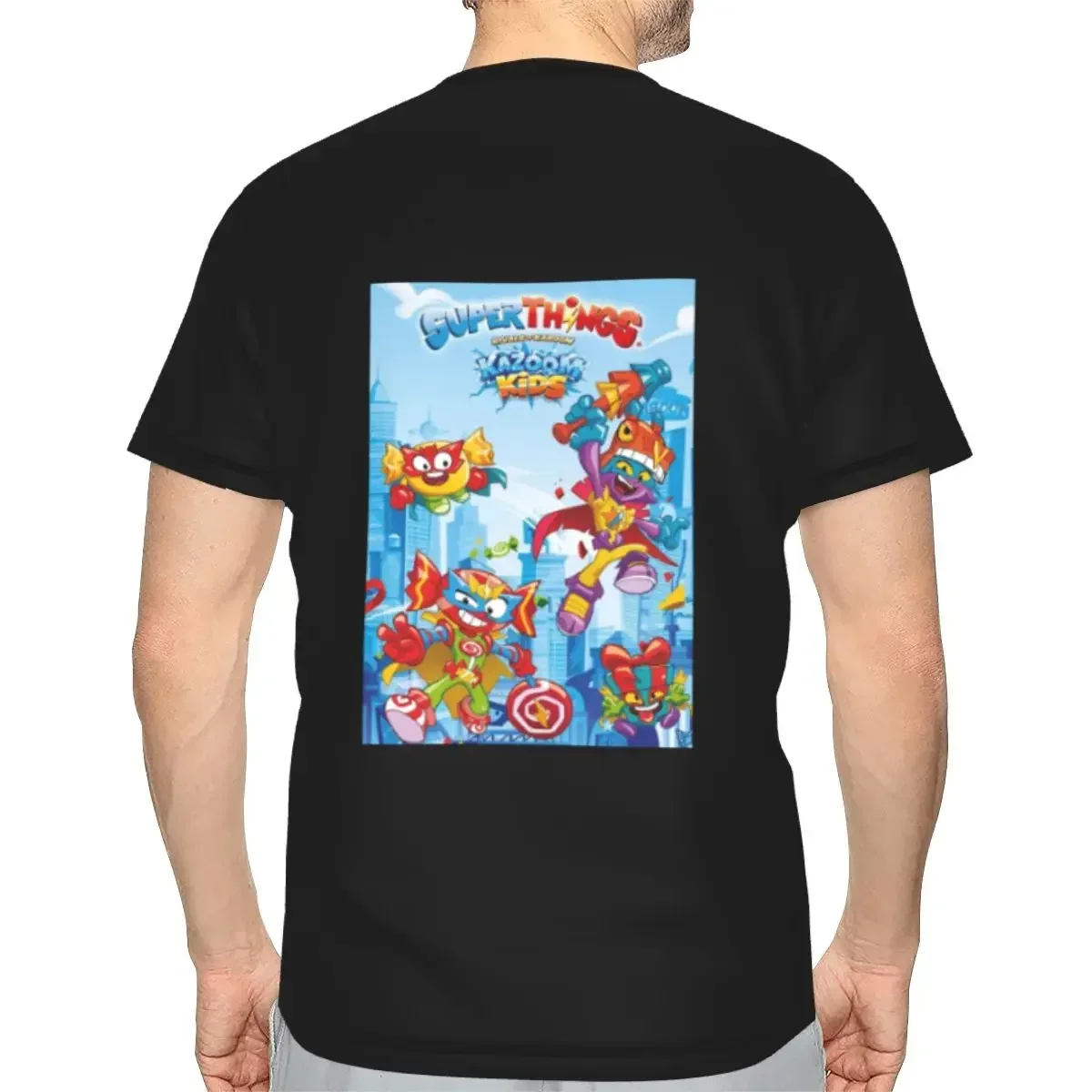 polyester Superthings Kazoom Power  T-Shirt Men's Fashion T Shirt Men O-Neck Summer Shirts Tops