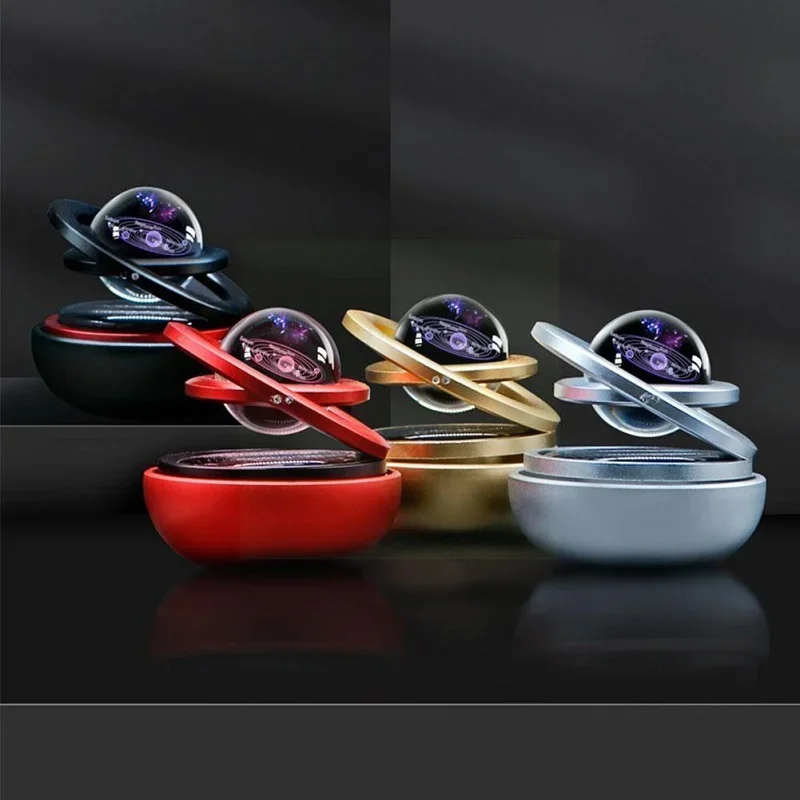 

New Interstellar Universe Metal Double Ring Suspended Rotating Creative Aromatherapy Car Central Control Decoration