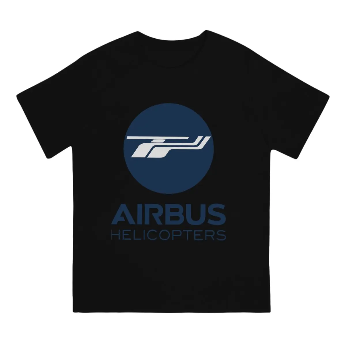 Airbus Creative TShirt for Men Helicopters Logo Round Collar Pure Cotton T Shirt Distinctive Birthday Gifts Streetwear