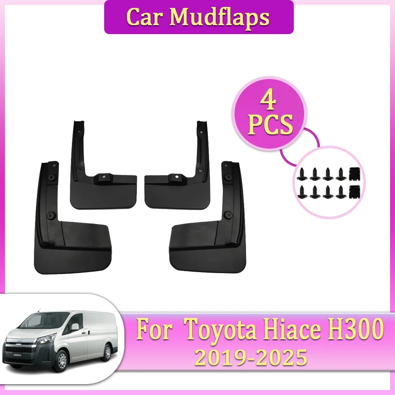 

Car Mudguards Part For Toyota Hiace 6th generation H300 GranAce 2019~2025 Mudflaps Fender Flare Cover Guard Auto Mud Accessories