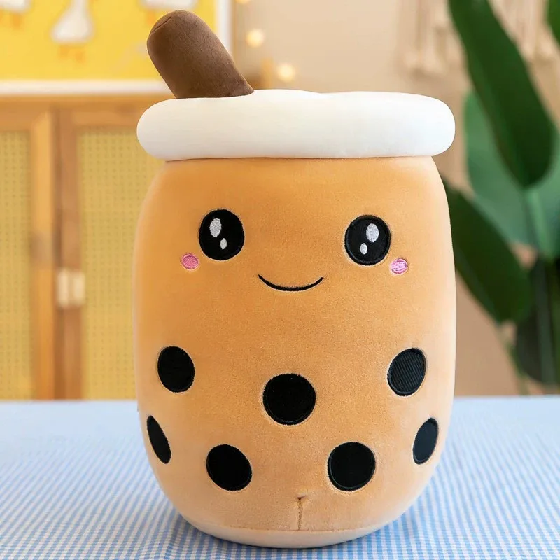 Cute Stuffed Boba Plush Bubble Tea Real-life Bubo Food Milk Cup Plushie Pillow Soft Kawaii Plush Toys Gifts for Kids Adult 24CM~ - view 3