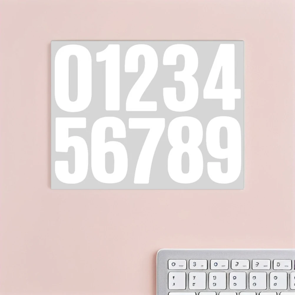 

20 Sheets Digital Stickers Address Number Indoor Label Adhesive House Numbers Office