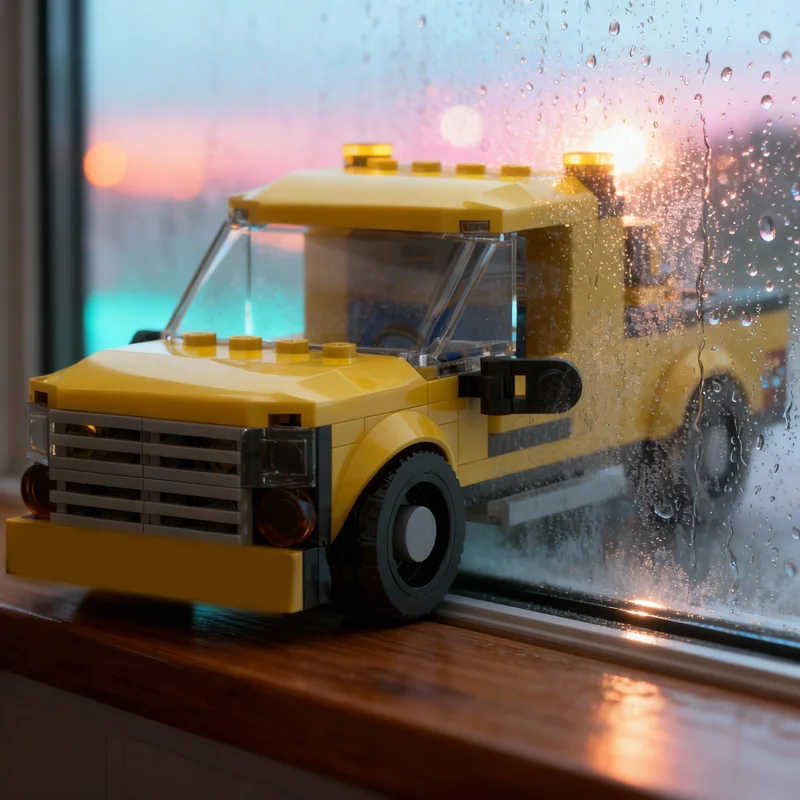 

158pcs MOC DOT Pickup Truck Heavy Haul Escort City Model Building Toy Blocks Architecture Christmas Gifts Idea Education Brick