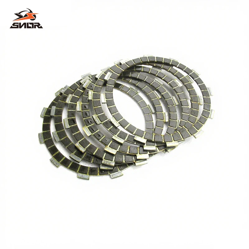 SNOR 6PCS Motorcycle Clutch Friction Plates Steel Disc Kit For ZONGSHEN NC250 NC250 NC300S Motorcycle Engine Part