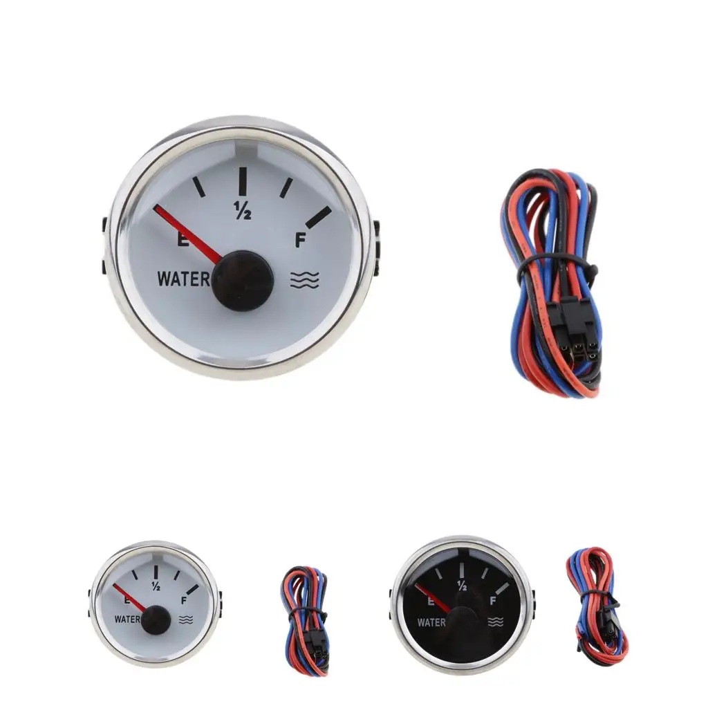 

Marine Electrical Water Tank Gauge (0-190ohm)- with Backlight for Empty-Full Negative Ground Systems, with Back Light
