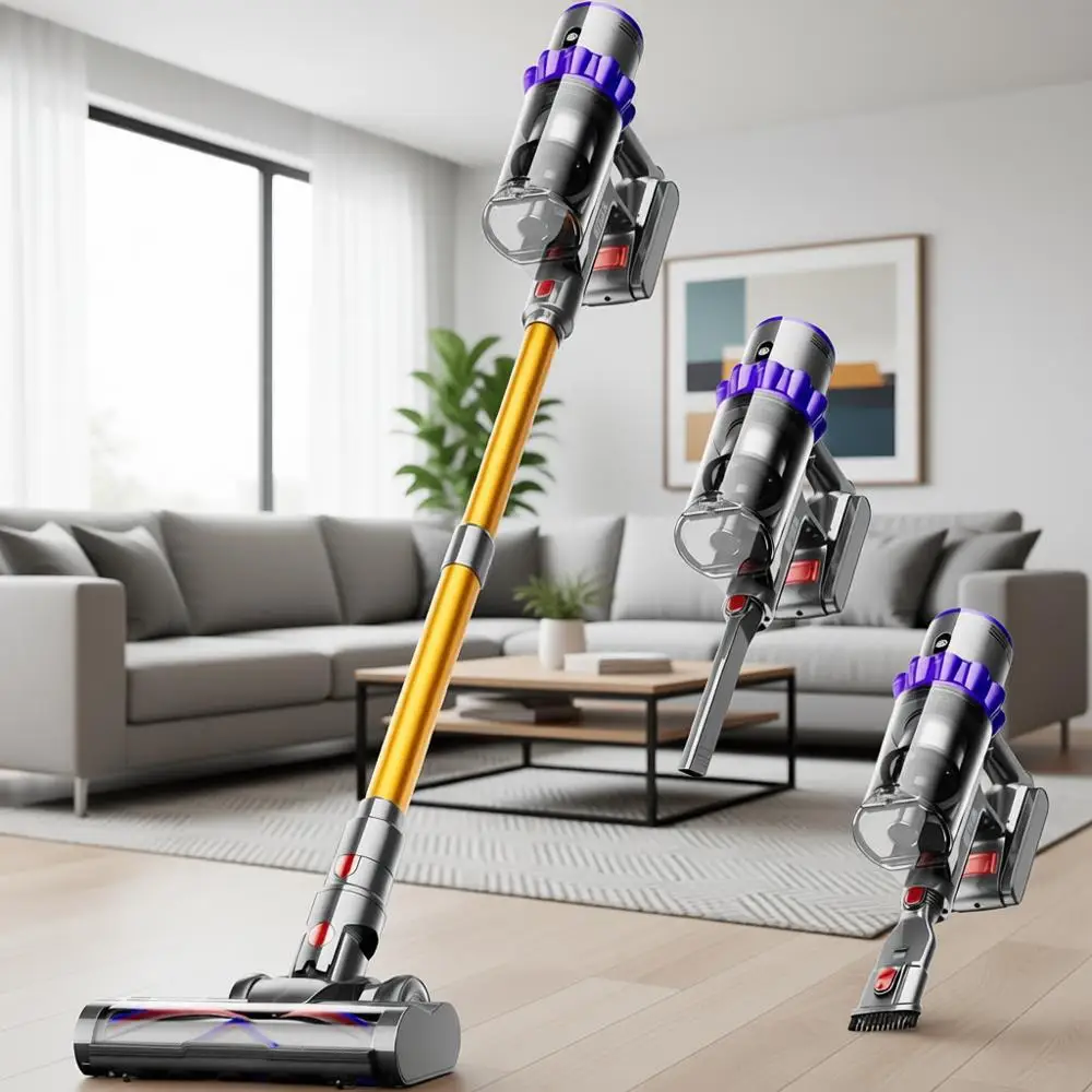 

Пылесос 600 Вт, 50 кПа, 65 минут автономной работы, с настенным зарядным устройством, LED-дисплеем, улучшенной щеткой для ковров и твердых полов