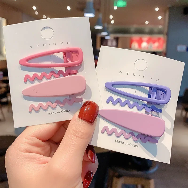 

4PCS/Set Kid Designer Alloy Hair Clips Pins Women Girls Wholesale Custom Metal Hairpin Princess Hair Store Hair Accessories