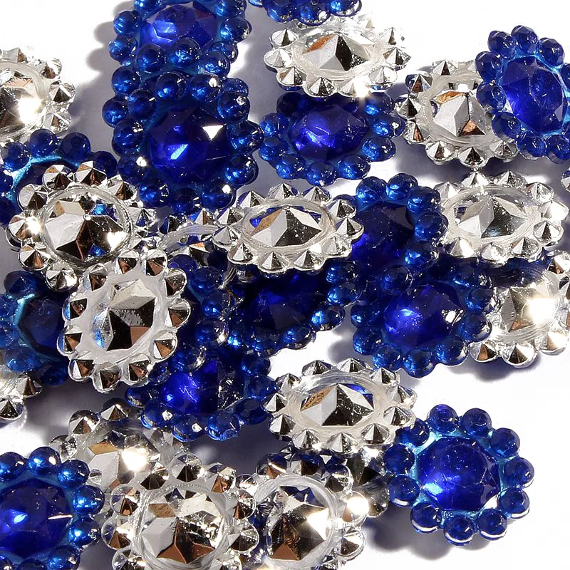 100pcs/pack 11mm 15colors Hotfix Bling Acrylic Pointback Rhinestone Buttons Artificial Plastic Decorative Crystal Strass Beads