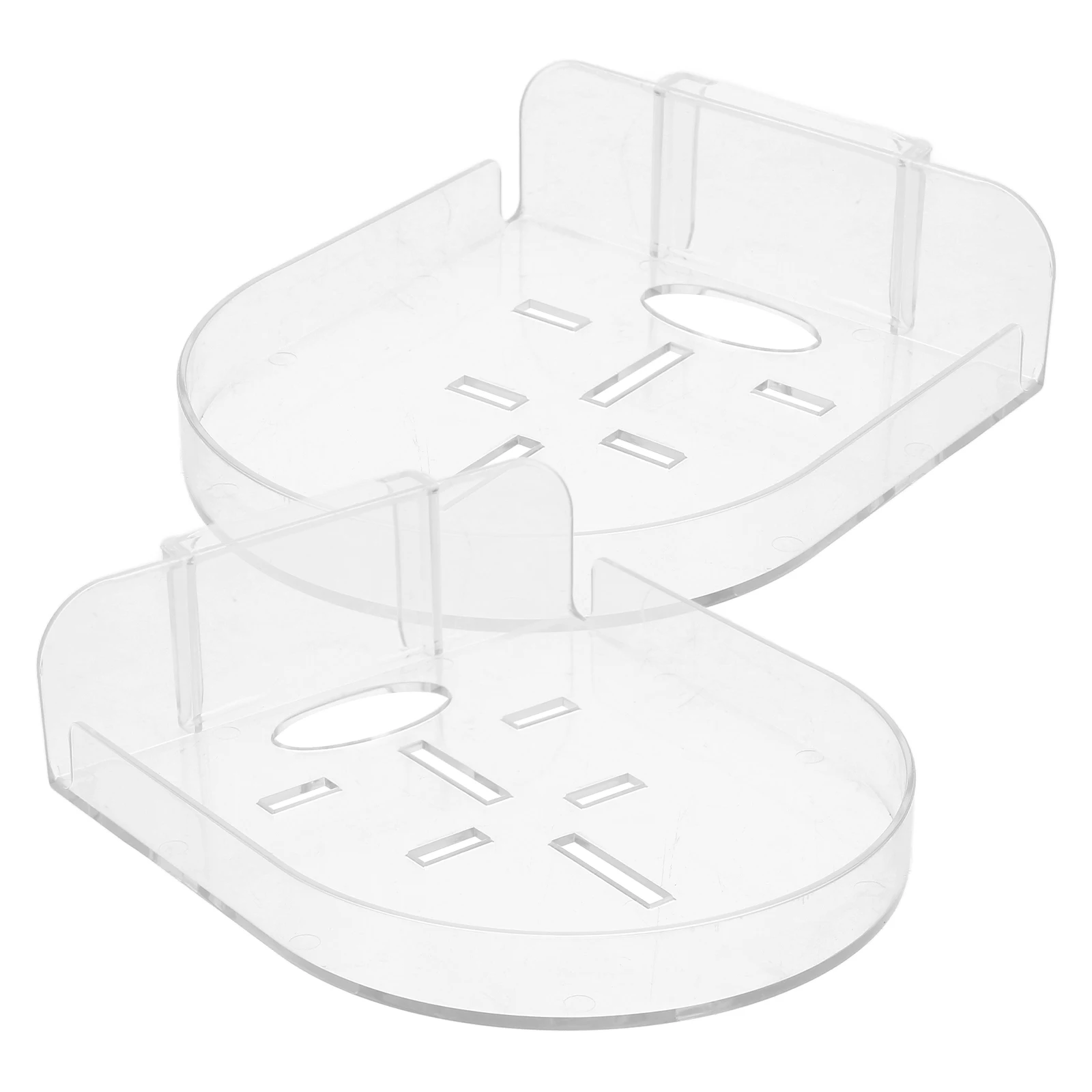 

2pcs Camera Bracket Mounting Clear Shelf Wall Storage Tray Plastic Monitor Stand Security Shelves Camera Wall MountBracket