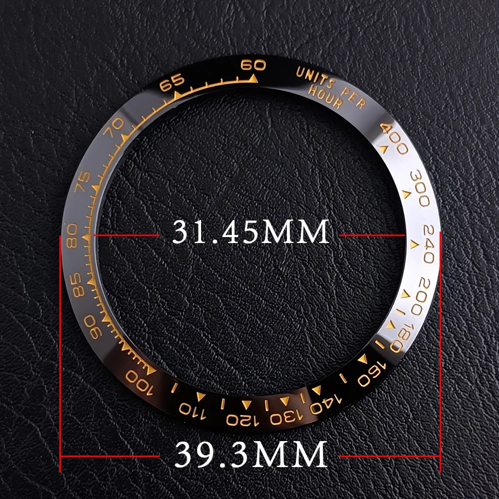 39.3mm * 31.45mm ceramic watch bezel suitable for VK6 case replacement parts