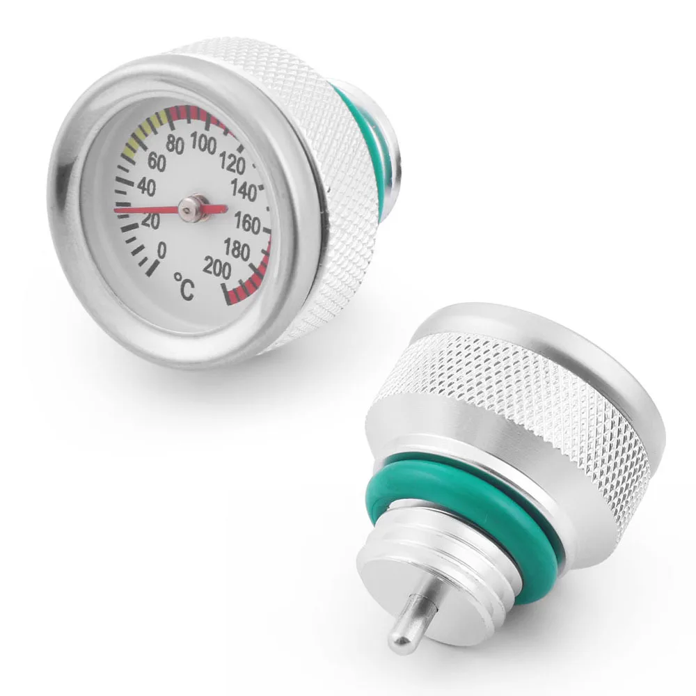 

Motorcycle Modification Fuel Tank Cap With Oil Temperature Motorcycle Petrol Tank Cap with Integrated 0-200℃ Oil Temperature Me