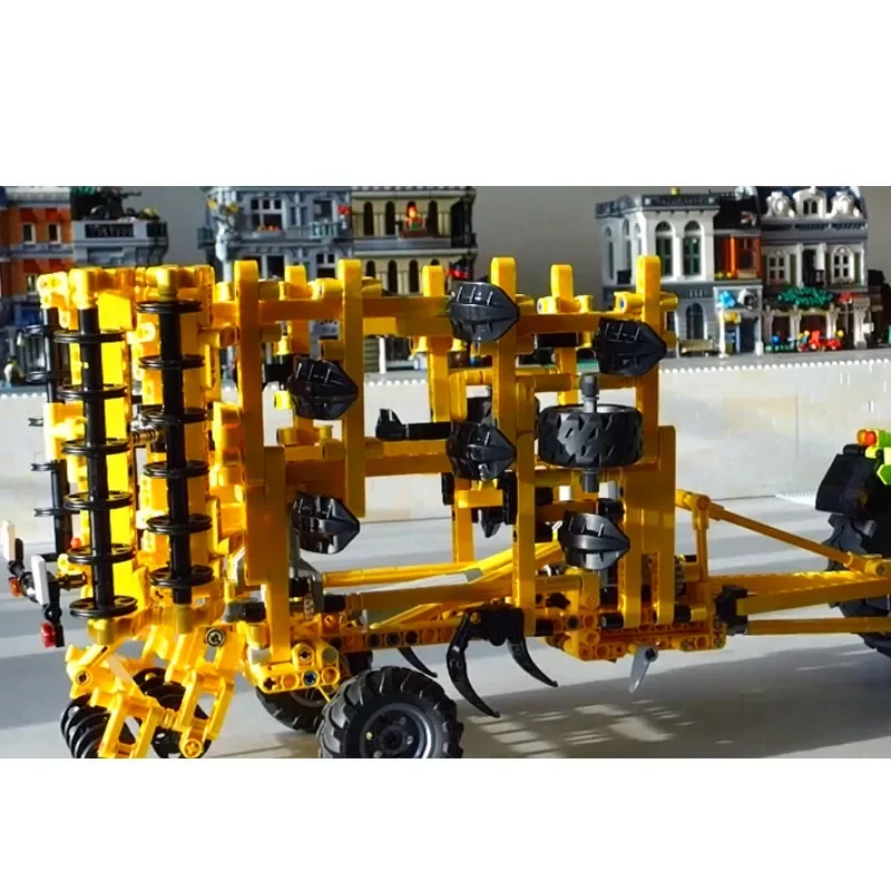 PopularMOC-172812Classic Agricultural Cargo Plowing Machine Trailer Building Block Model908Parts MOC CreativeChildren's Toy Gift