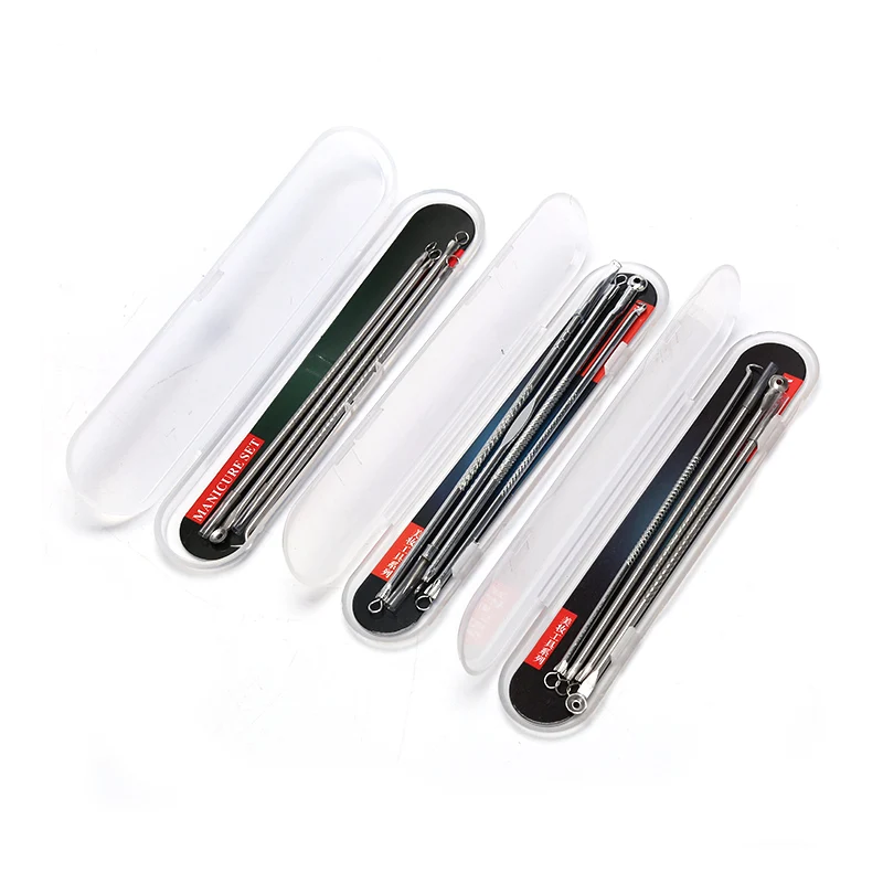 Nettoyeur de pores du visage, comédons de points noirs, cuillère pour le visage, outil de soins de la peau, acné, boutons, aiguilles