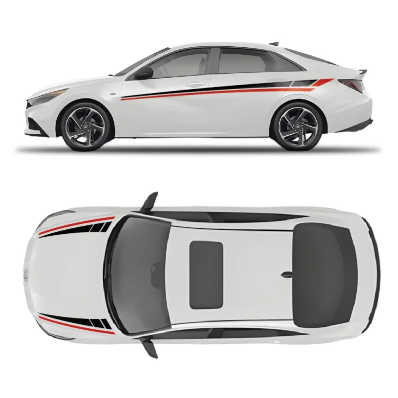 

Car Vinyl Stickers For Hyundai Elantra body Appearance modification customizeddecals Racing Sport decals
