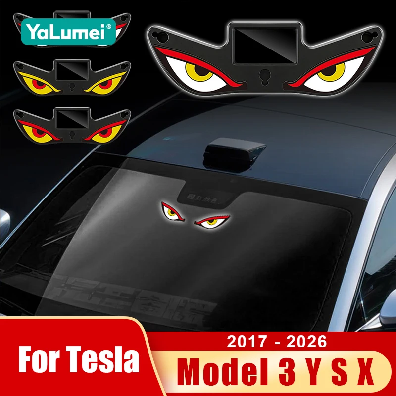 

For Tesla Model 3 Y S X 2017 - 2020 2021 2022 2023 2024 2025 2026 Car Solar Devil Eye LED Warning Light Accessories