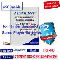 HSABAT HDH-003 HDH-001 HDH-002 4500mAh Battery for Nintendo Switch Lite Game Player Batteries