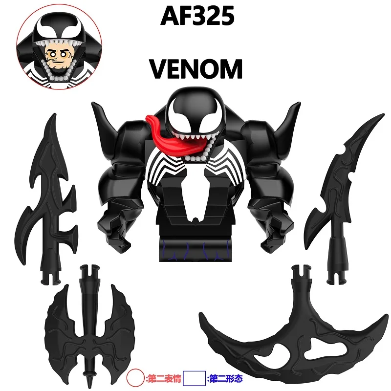 Marvel Action Figure Mini Building Blocks Supereroe Venom Slaughter Puzzle per adulti Blocco fai da te Giocattolo per bambini Regalo di compleanno