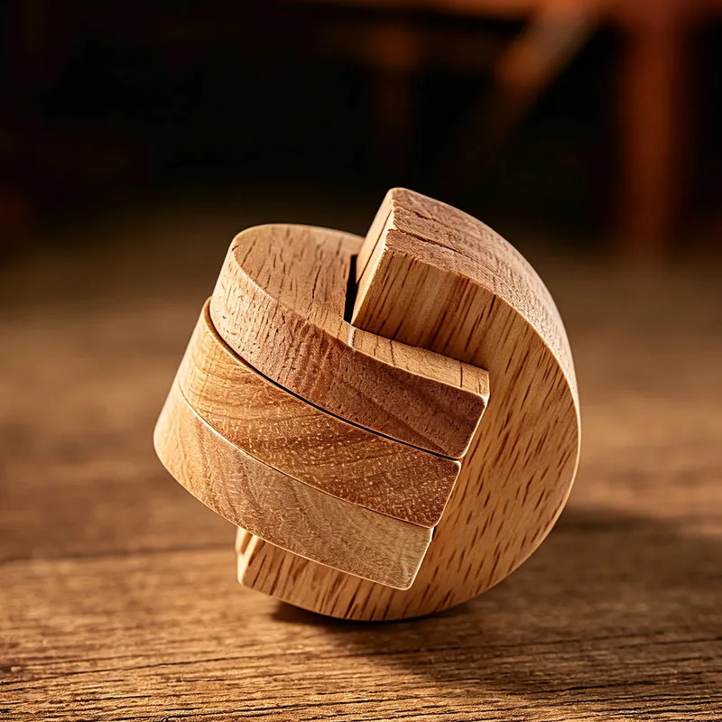 

Lu Ban Lock Wooden Interlocking Brain Teaser Puzzles IQ Challenge Disentanglement Educational Gifts For Kids & Adults
