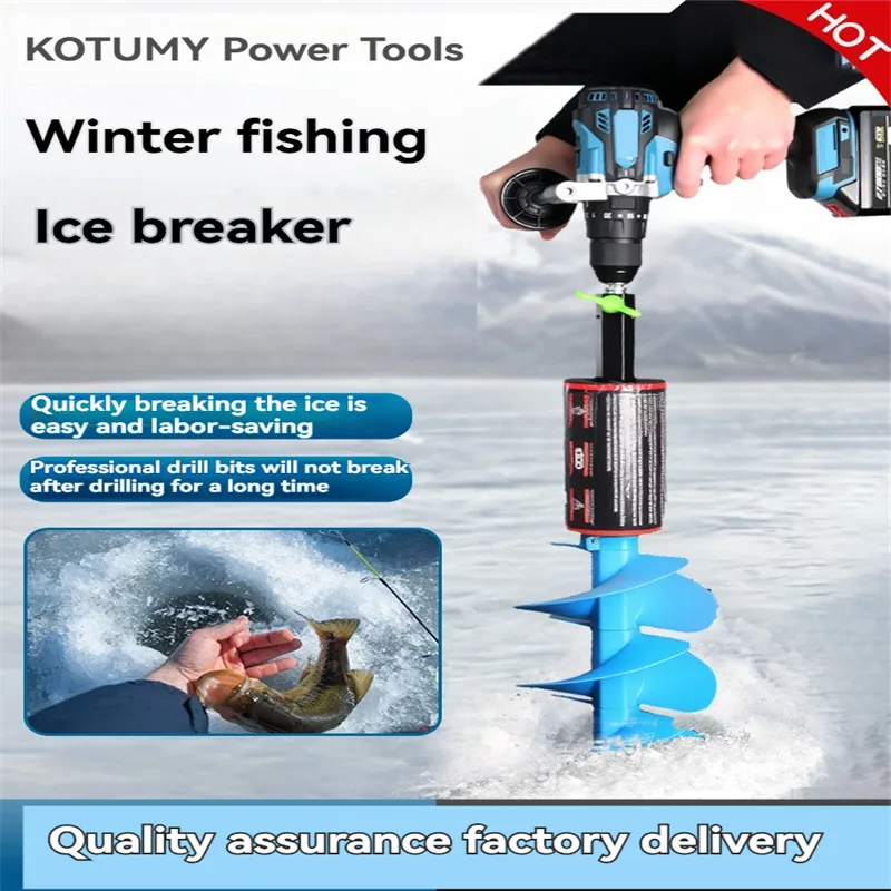 Ice Auger for Fishing Electric Nylon Corless with Positioning Drill for Enthusiasts