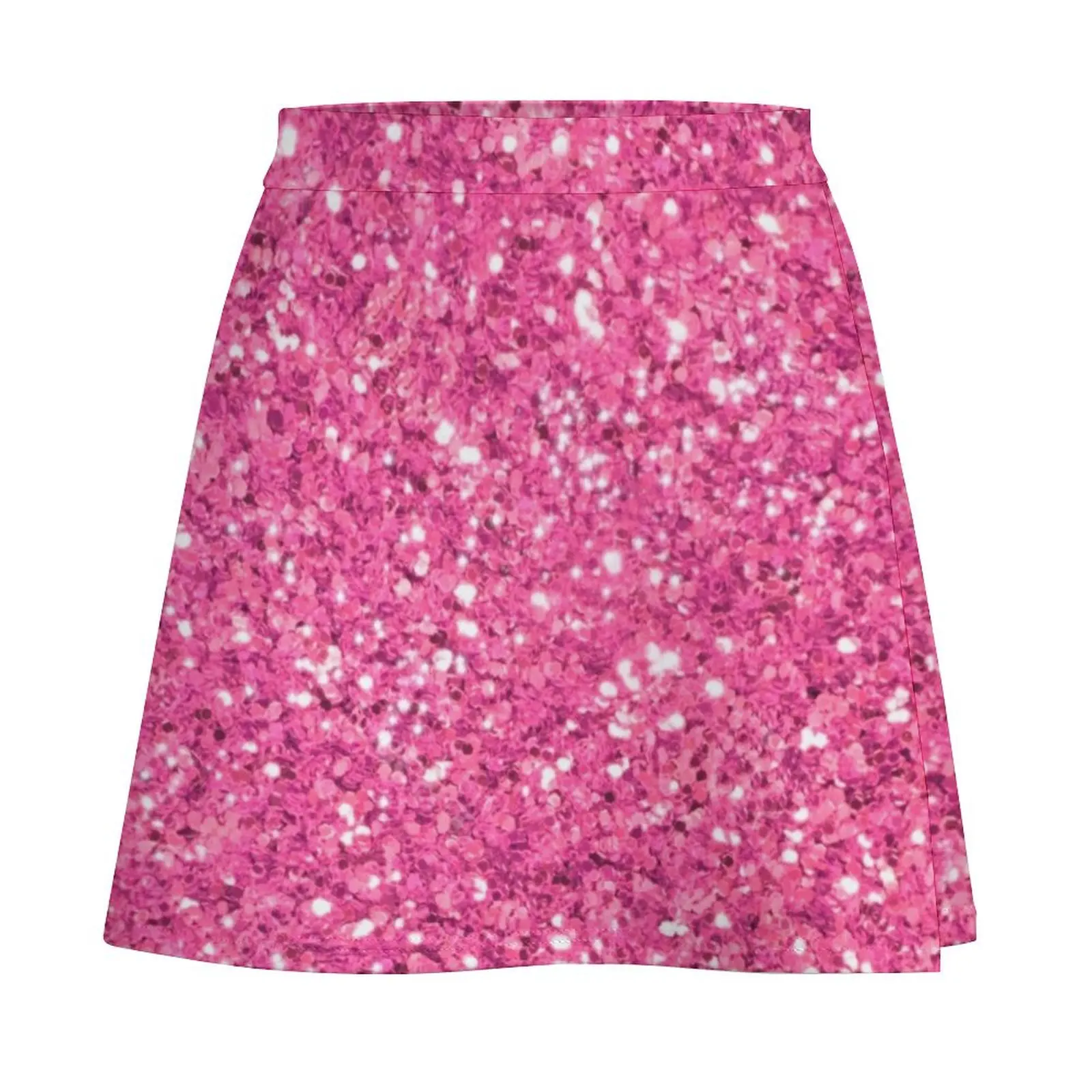 Pink glittering sparking sequins pattern illustration Mini Skirt skirts for woman Short skirts