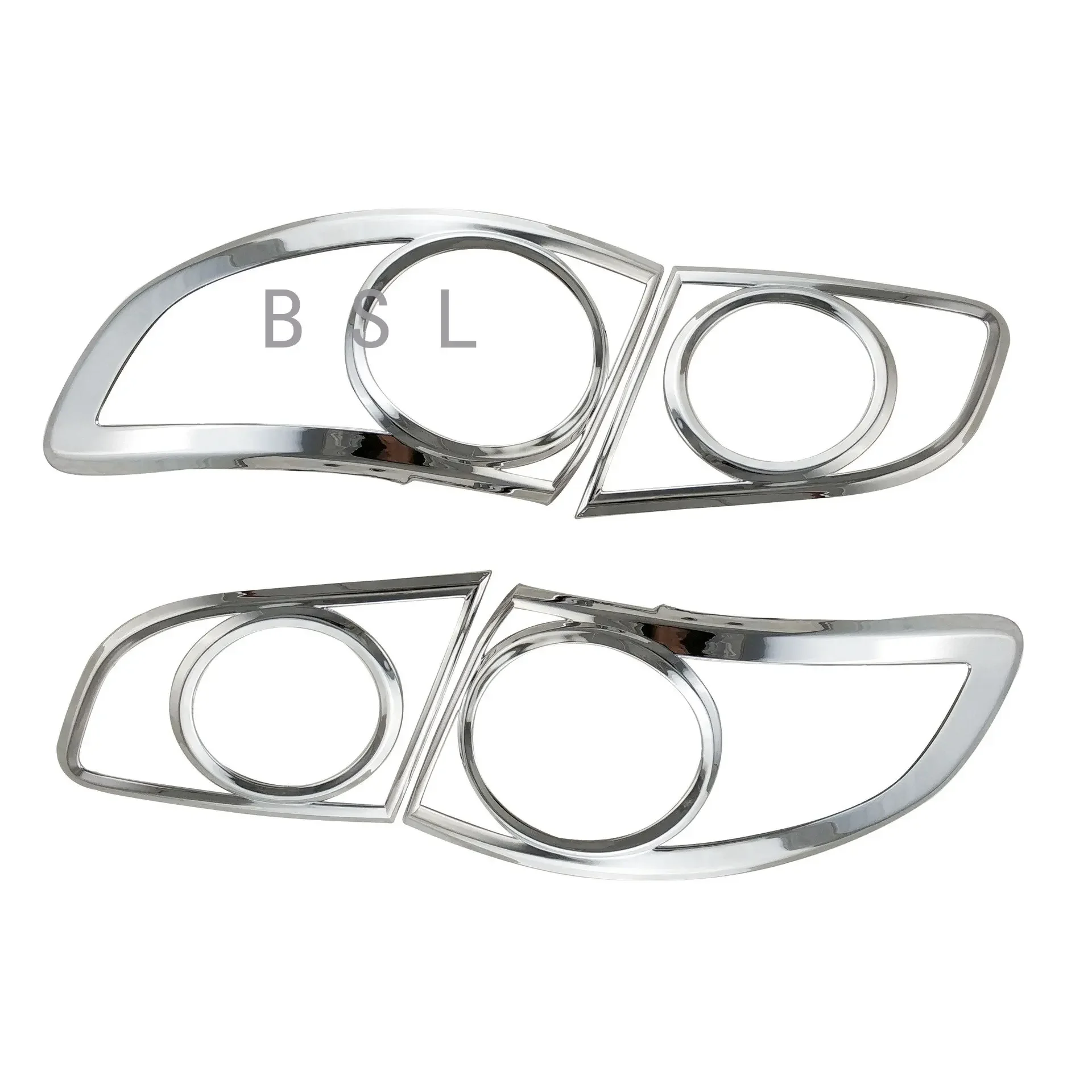 High quality 4 pcs. ABS chrome cover on the rear headlight of the car for hyundai Santa Fe 2007-2011 Rear lamp cover Finish