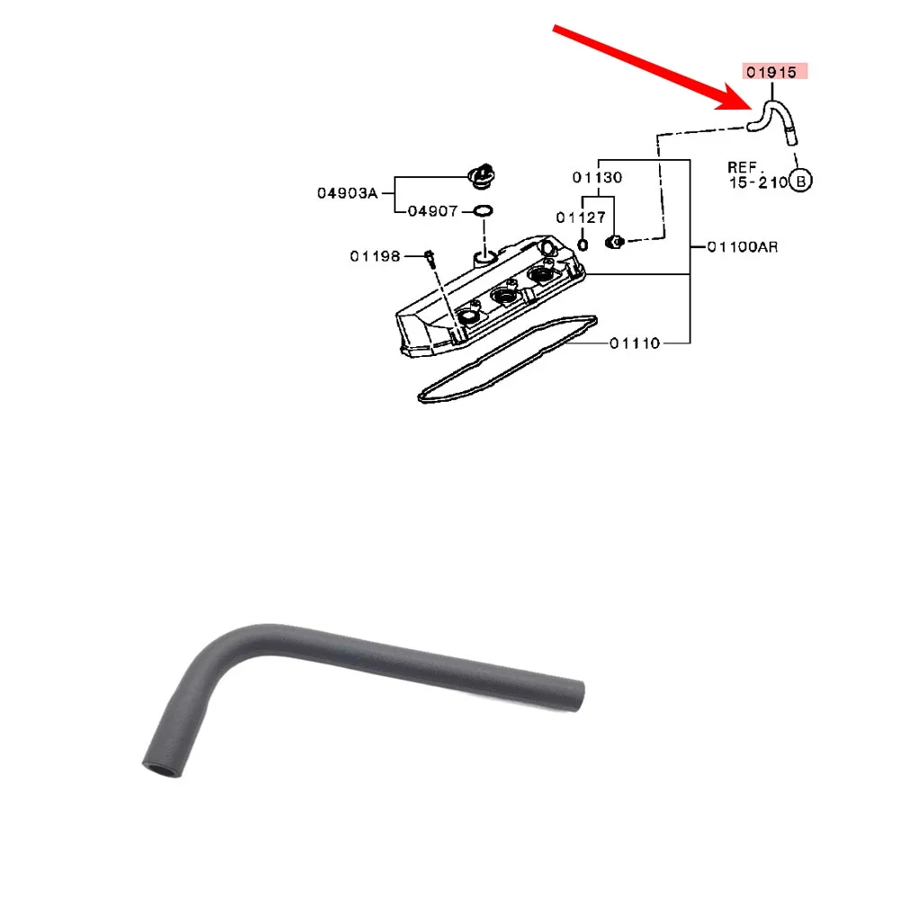 1 Piece Rocker Cover PCV Hose for Pajero Sport KH KS Cylinder Valve Chamber Cover Drain Pipe for Montero Sport 1035A786