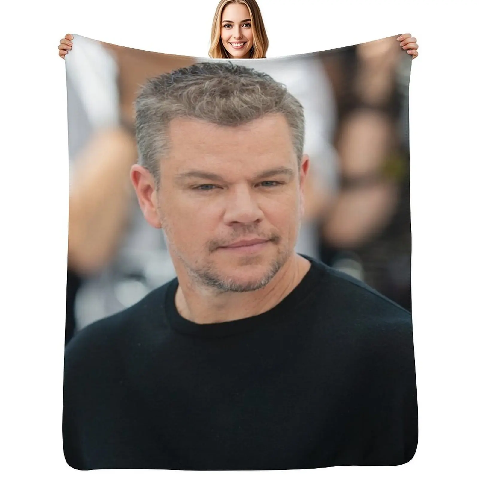 

Matt Damon Throw Blanket Kid'S Loose Decorative Sofas Thermals For Travel Blanket