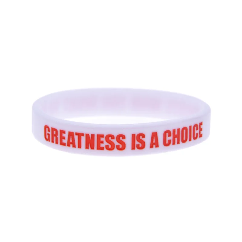 50 Stück Silikon-Armbänder mit dem Motivationssprüchen „Großartigkeit ist eine Wahl“ für Outdoor-Sportarten, 4 Farben – Detail 2
