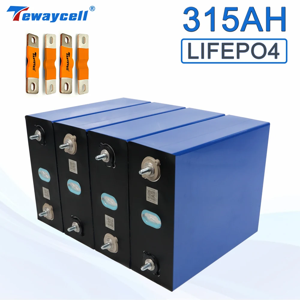 

Tewaycell Lithium Iron Phosphate Battery 3.2V 315AH Rechargeable Lifepo4 Battery Pack Grade A Cell for Golf Cart RV Boat TaxFree