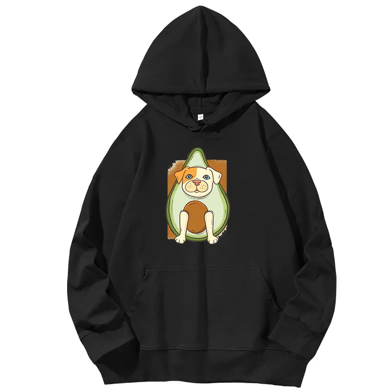 Avocado Dog Funny Unisex Graphic Hooded Sweatshirts Hooded Shirt Spring Autumn Essentials Hoodie Hooded Shirt Men's Sportswear