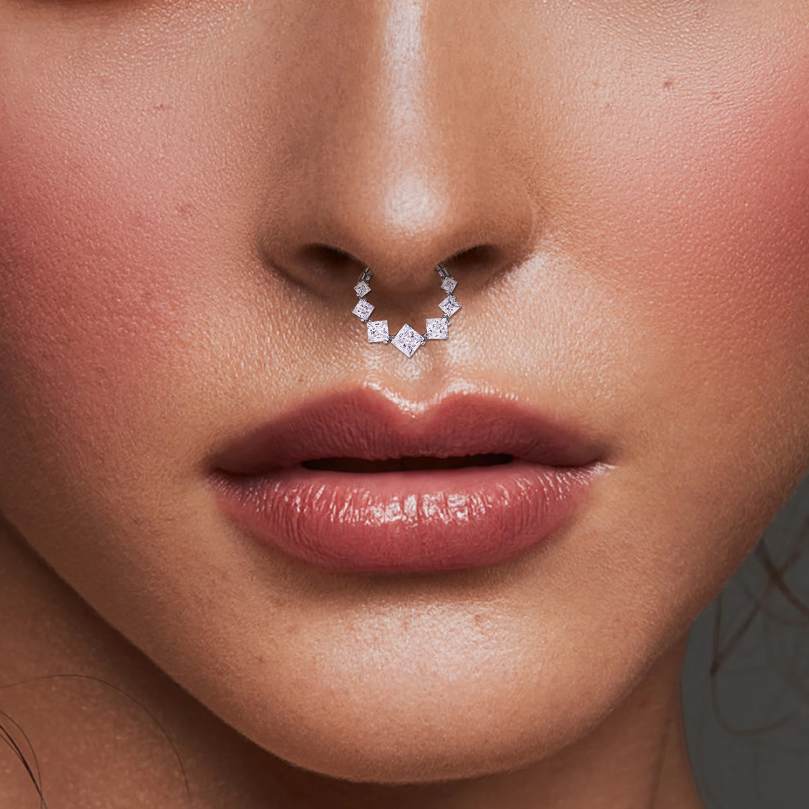 1PC ASTM F136 G23 Titanium Piercing Nose Rings Septum Hinged Segment Cartilage Daith Earring Helix Clicker Lip Piercing Jewelry