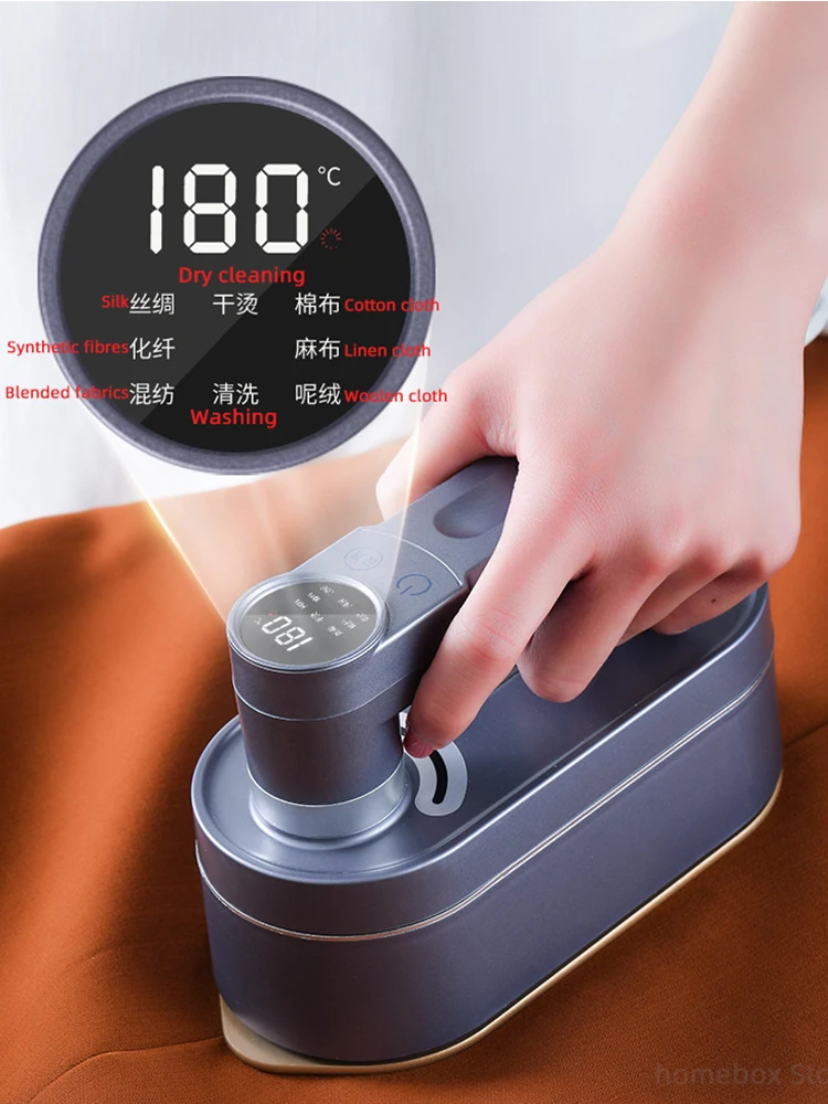 110V/220V Portable Handheld Steam Iron Foldable Garment Steamer 1200W Power 5 Speed Steamer Touch Screen Rotary Electric Iron