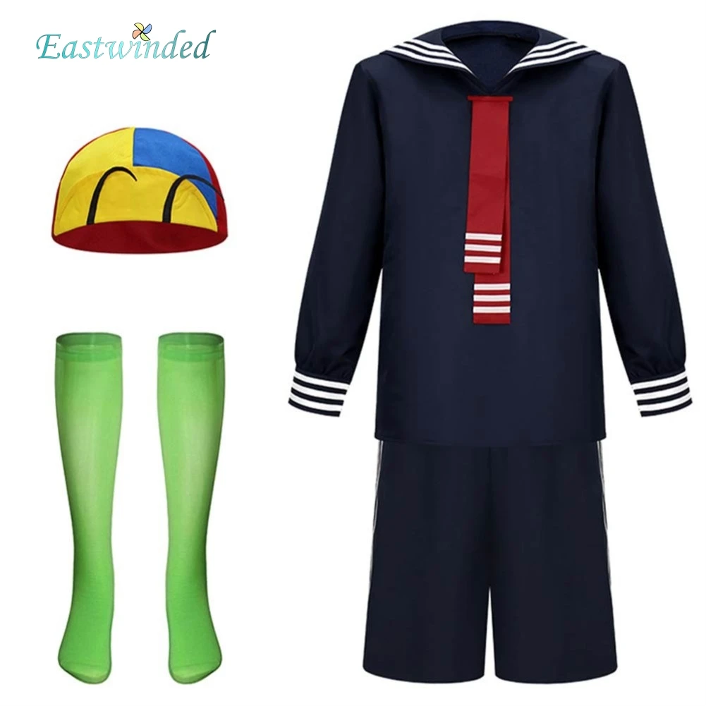 

Movie La Llorona Quico Cosplay Men Navy Sailor Uniform Costume Hat Sock Outfits Outfits Disguise Halloween Carnival Party Adult
