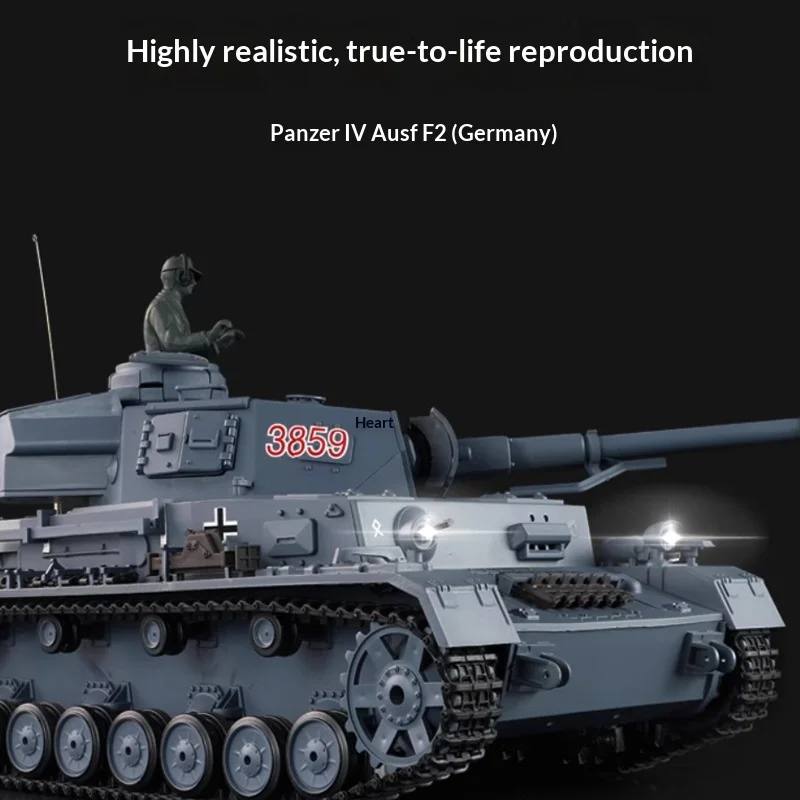 

Heng Long 1/16 Scale RC Tank German Panzer IV F2 Type 3859 Military Heavy Off Road Vehicle Army Battle Model Toy Gift For Boys