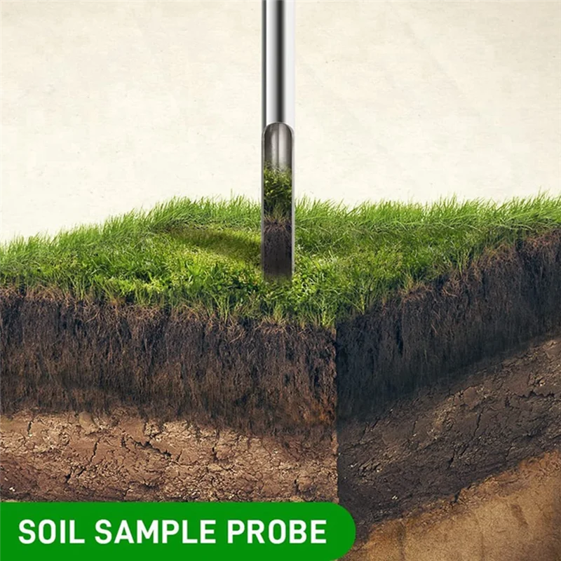 

A76K 1 Set 12.2 Inches Soil Sampler For Soil Sampling Plant Care Lawn Garden Farm 5 Bags & 1 Brush