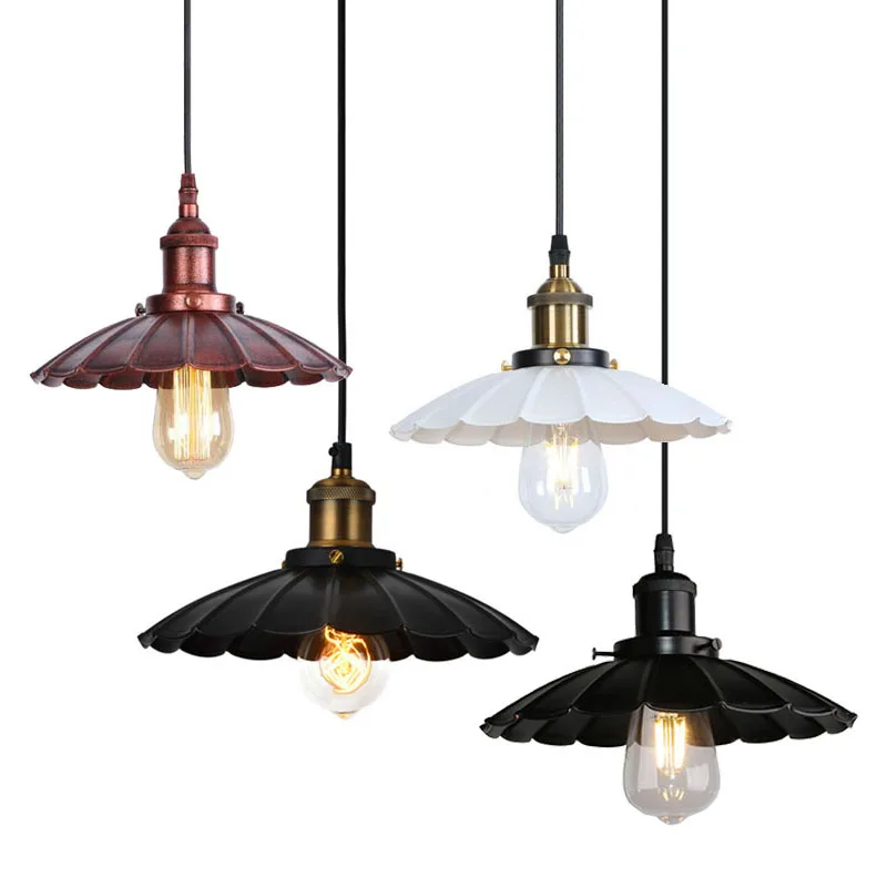 Retro Industrial Pendant Lights Living Dinning Room Hanging Lamp Vintage Loft Bar Lampshade Corridor Suspension Lighting Decor