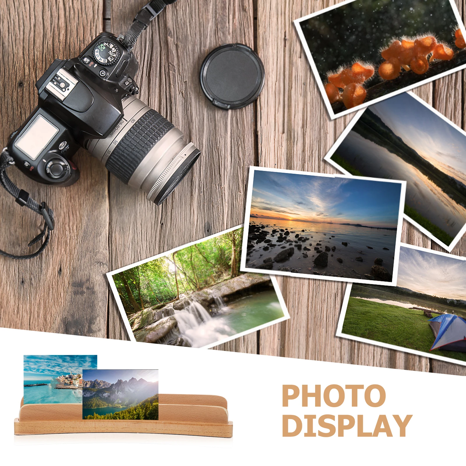 

Wood Playing Card Holder Sturdy Wooden Display Stand Card Game Organizer Cards Rack Photo Display Base for Room Board