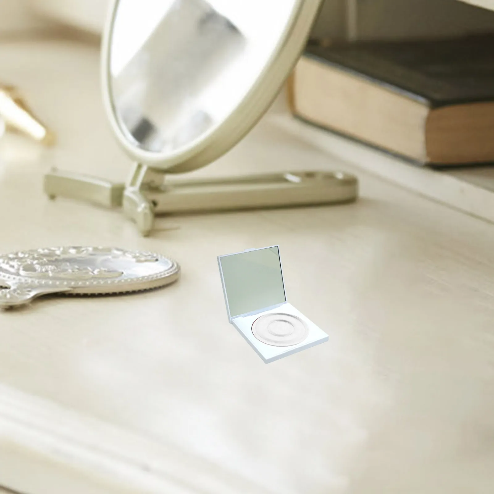 3pcs Aluminum Eyeshadow Pans Empty Blusher Container Diy Makeup Palette Portable Storage Case Durable Powder Tray