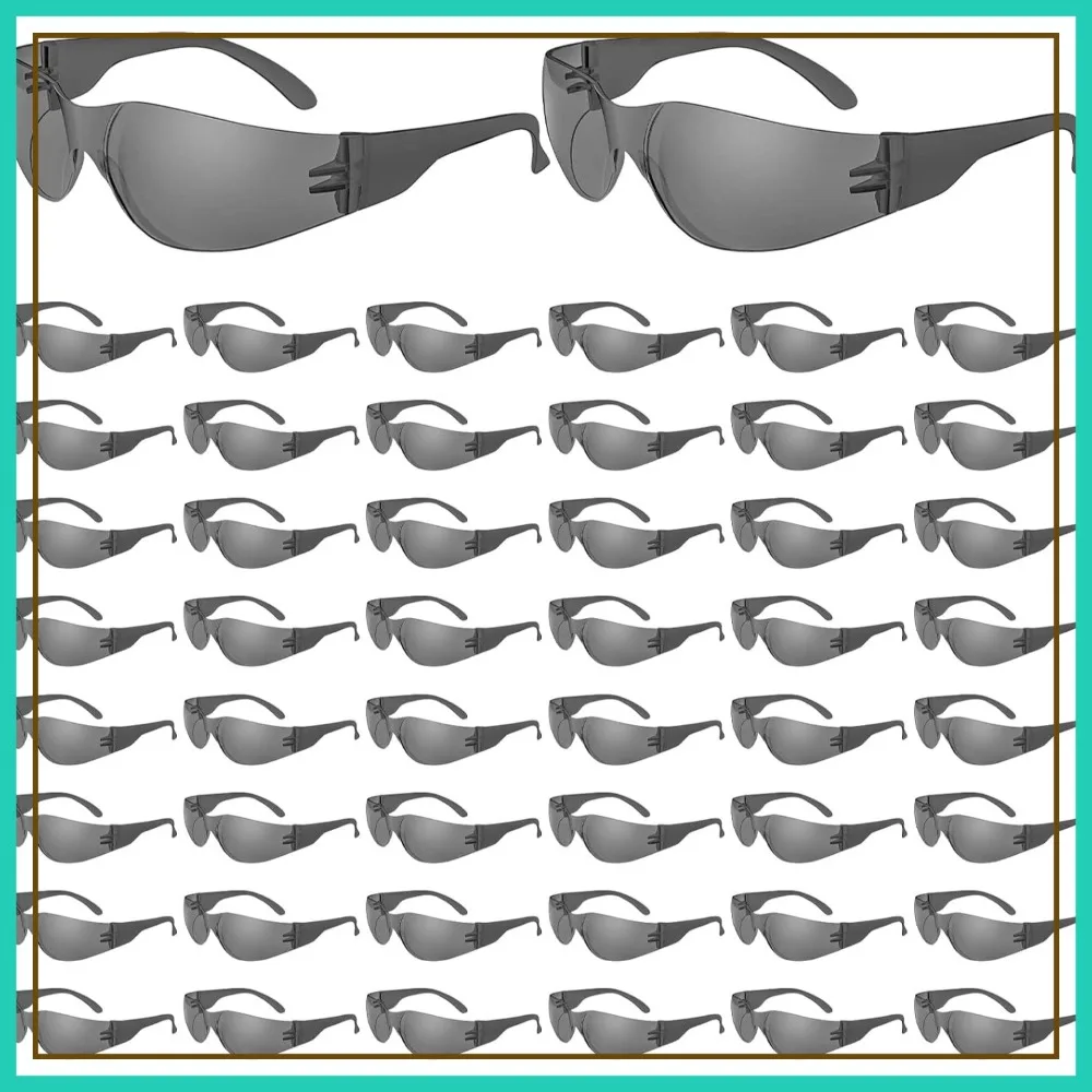 

Tinted Safety Glasses 50 Pack - ANSI Z87.1 Impact Resistant Eye Protection for Work Lab Construction