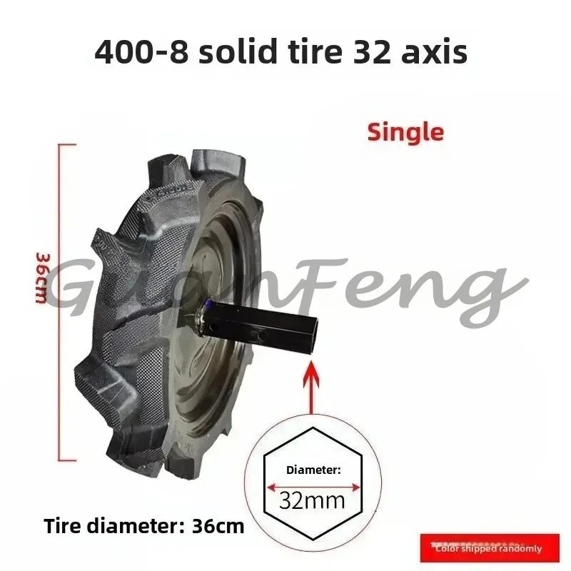 400-8 Earth Tiller Wheel Tiller Accessories Micro Tiller Solid Tire