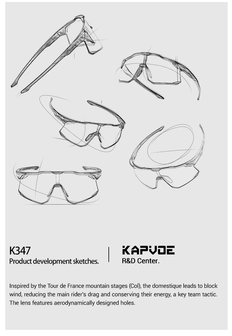 Kapvoe Neue Outdoor-Sport Fahrrad Sonnenbrille Radfahren Gläser für Männer MTB Road Fahrrad Brillen Brille UV400 Jagd Fahren 2025 – Detail 19