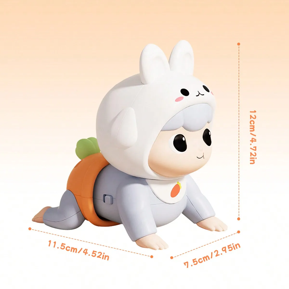 الرضع تعلم الزحف لعبة الحيوان الطفل الزحف دمية يمكن الغناء المشي وقت البطن لعبة مع الموسيقى التعلم المبكر لعبة تعليمية هدية #2