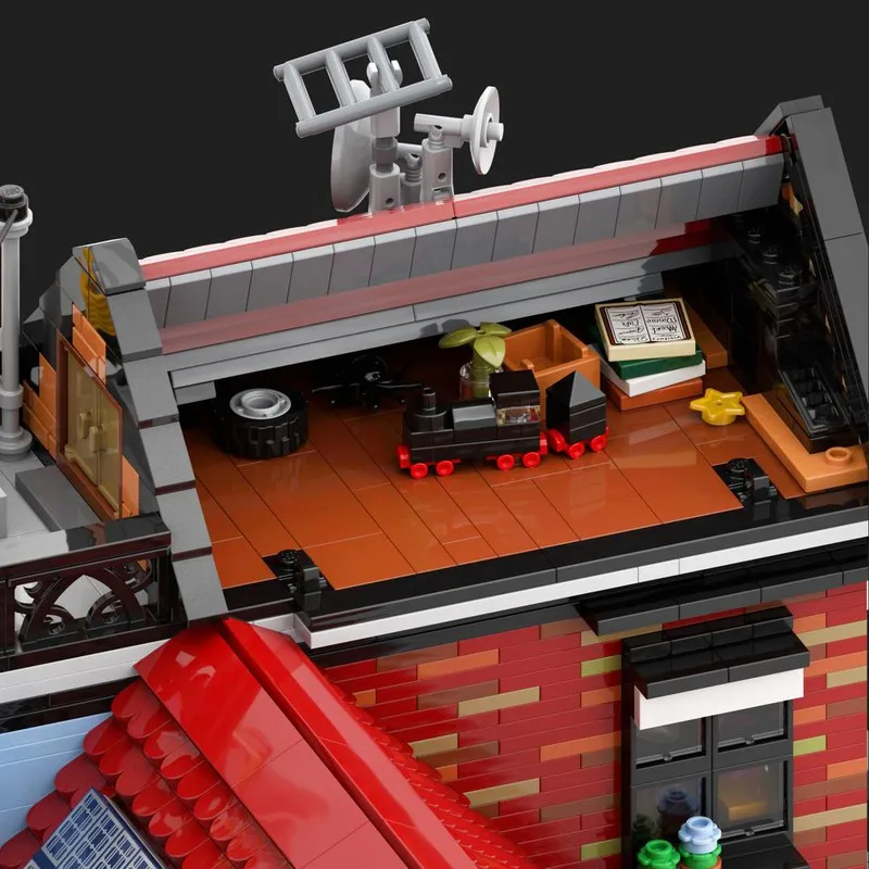 نموذج عرض الشارع من Moc مع تكنولوجيا المجوهرات والبانكيك هاوس، مجموعة هدية يمكنك صنعها بنفسك