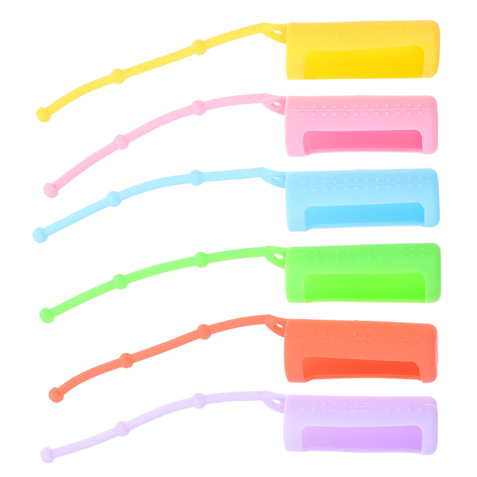 

6Pcs 10Ml Roller Bottle Cover Silicone Sleeve Set for Essential Oils Anti-Slip Bendable Adjustable Strap Protective Carrying